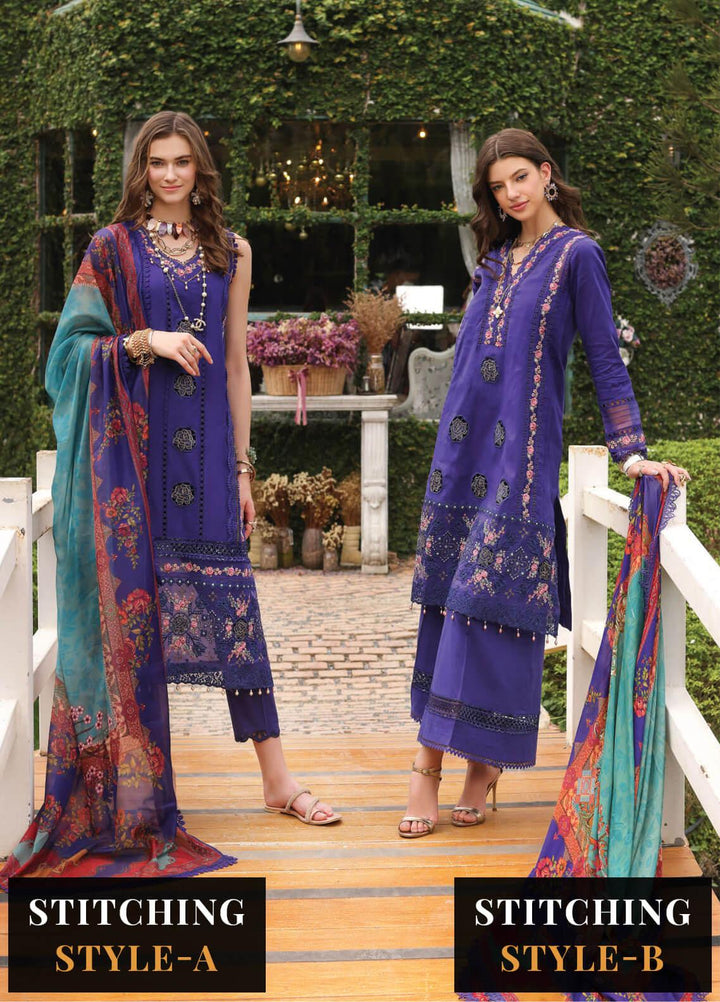 Noor by Saadia Asad Embroidered Lawn Suits Unstitched 3 Piece NSA23EP D8 Alysia - Eid Collection