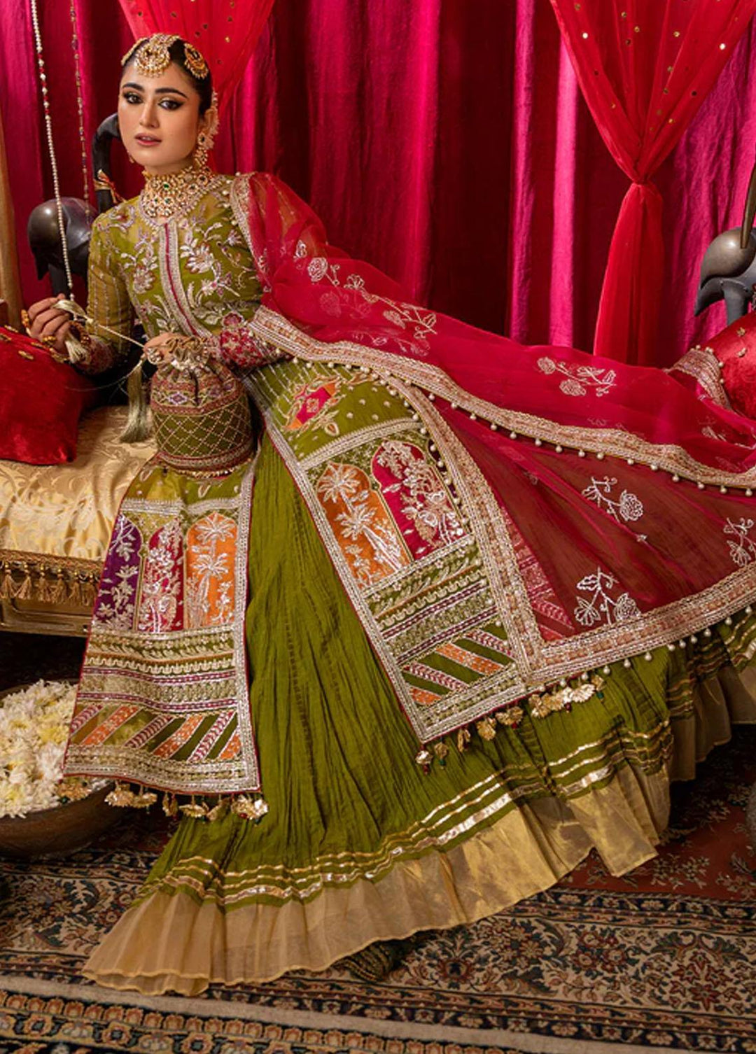 Nooraniyat By Bin Ilyas Embroidered Organza Suits Unstitched 3 Piece BI23N D-6025 - Luxury Collection