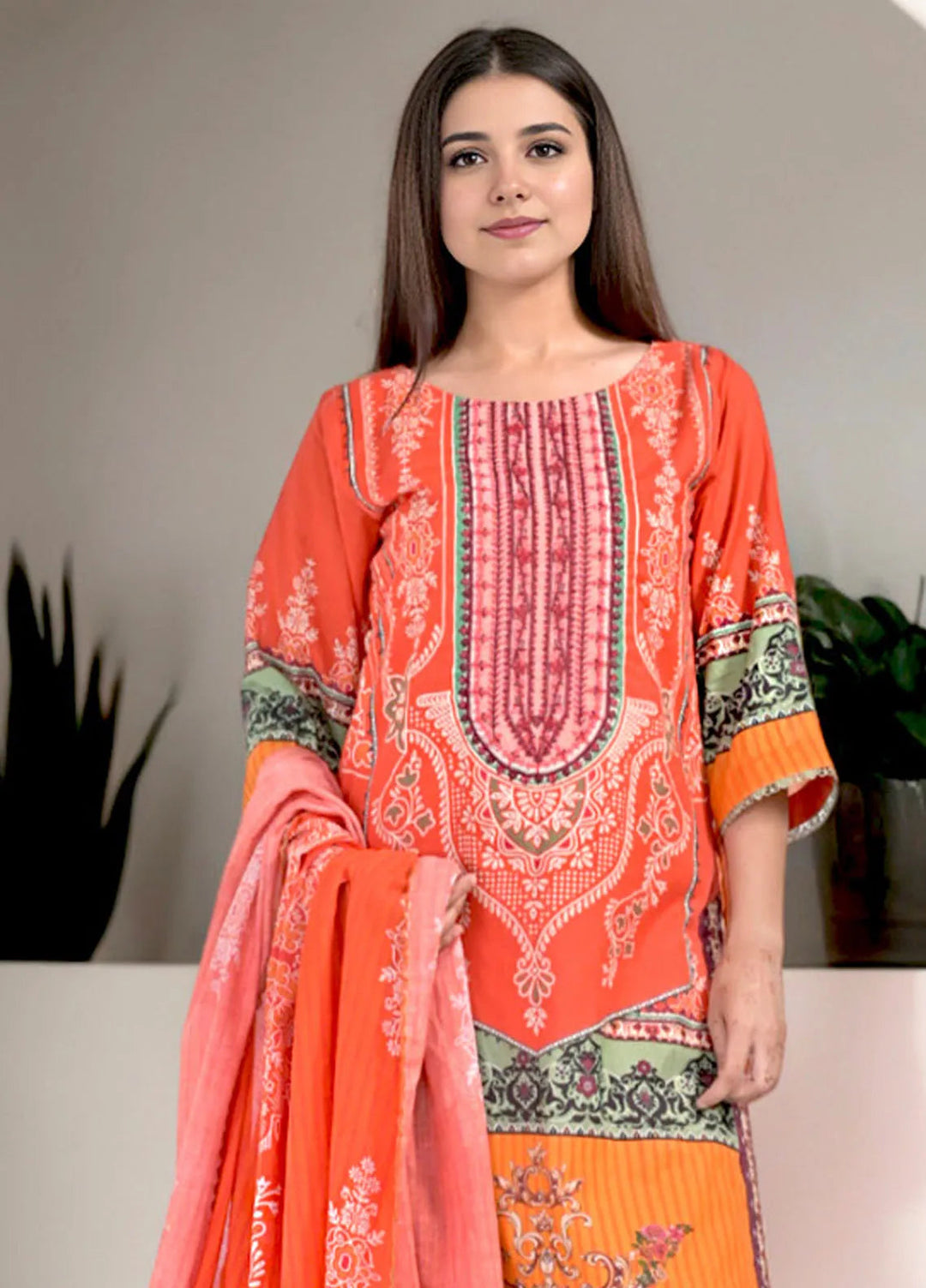 Noorma Kaamal Embroidered Lawn Suit Unstitched 3 Piece NK24L NK-PLE-01 - Summer Collection