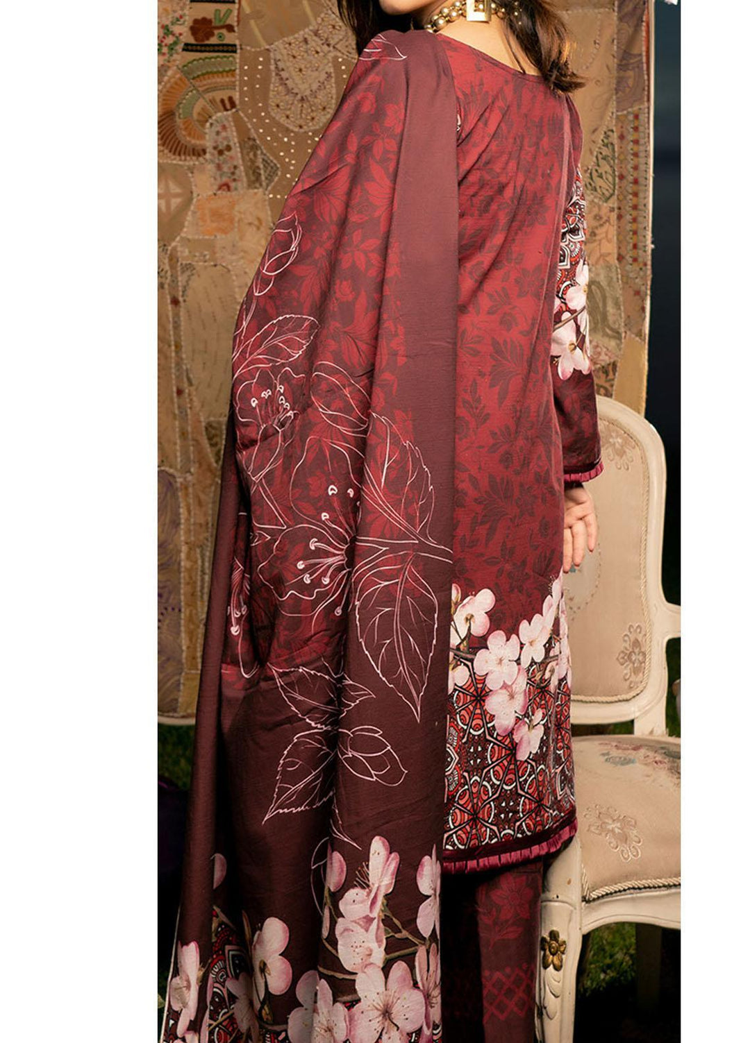 Noorma Kamal Printed Khaddar Suits Unstitched 3 Piece NK21WL Freesia-08 - Winter Collection