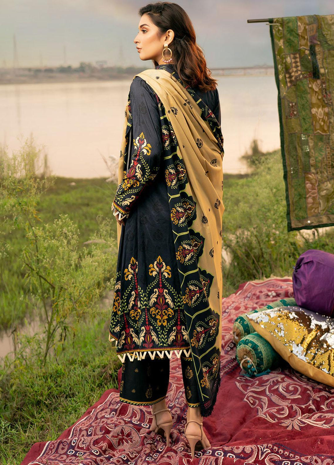 Noorma Kamal Printed Linen Suits Unstitched 3 Piece NK21WL Hazel-03 - Winter Collection
