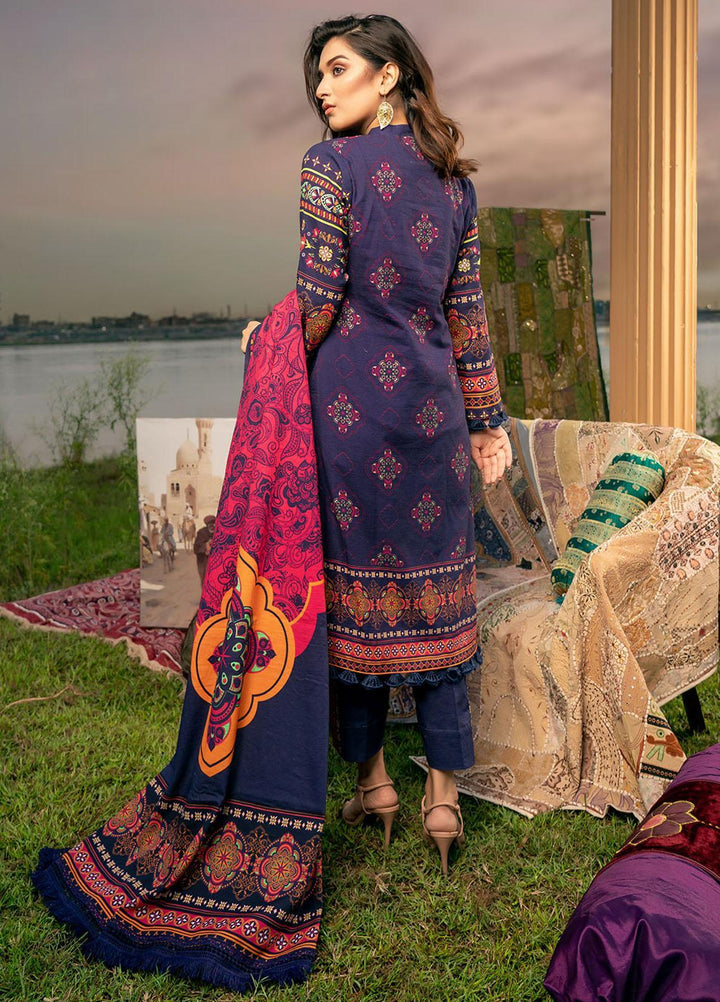 Noorma Kamal Printed Khaddar Suits Unstitched 3 Piece NK21WL Jonquil-07 - Winter Collection