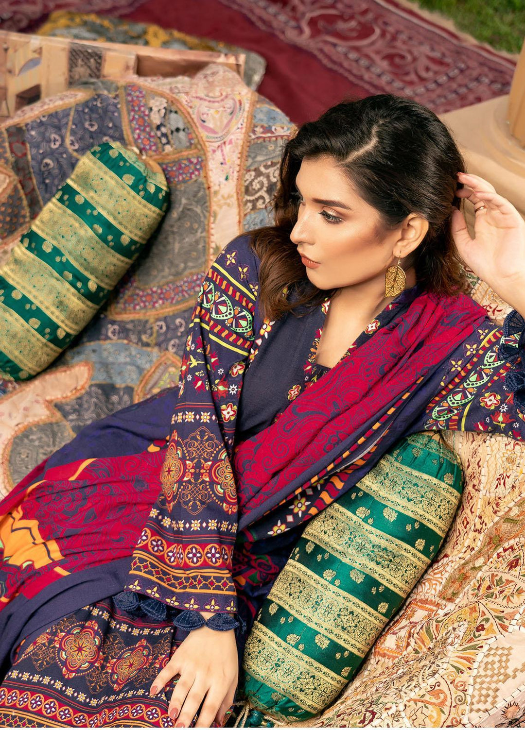Noorma Kamal Printed Khaddar Suits Unstitched 3 Piece NK21WL Jonquil-07 - Winter Collection