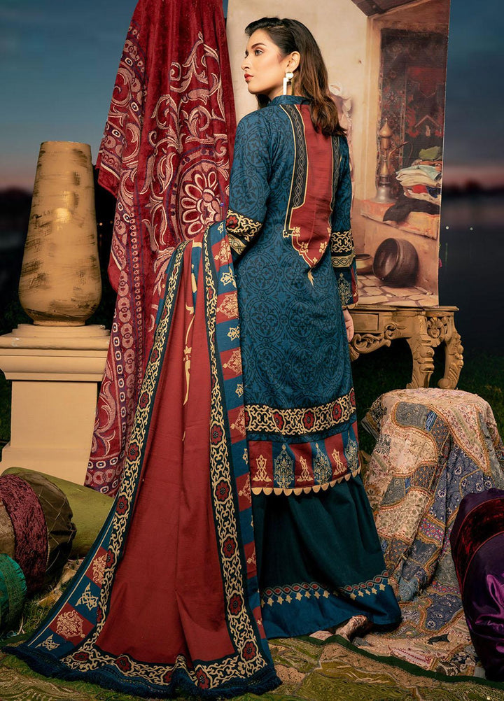 Noorma Kamal Printed Khaddar Suits Unstitched 3 Piece NK21WL Kalmia-09 - Winter Collection