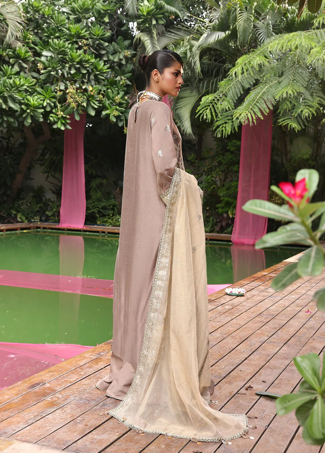 Nora By Salitex Embroidered Net Suit Unstitched 3 Piece SUNS24NO009UT - Formal Collection