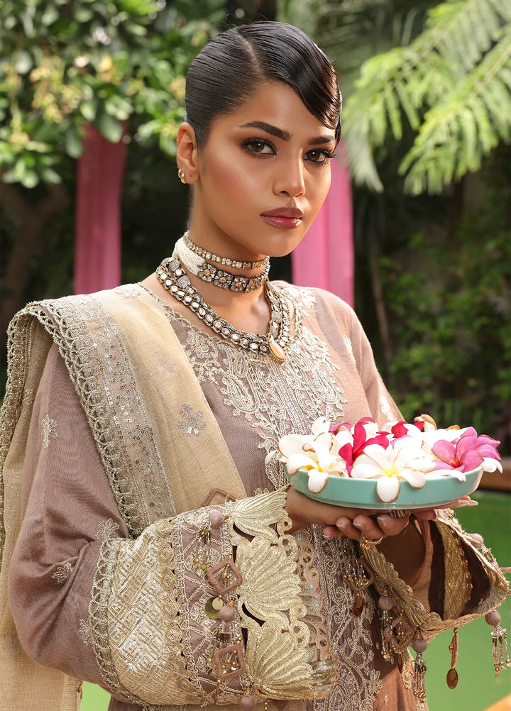 Nora By Salitex Embroidered Net Suit Unstitched 3 Piece SUNS24NO009UT - Formal Collection