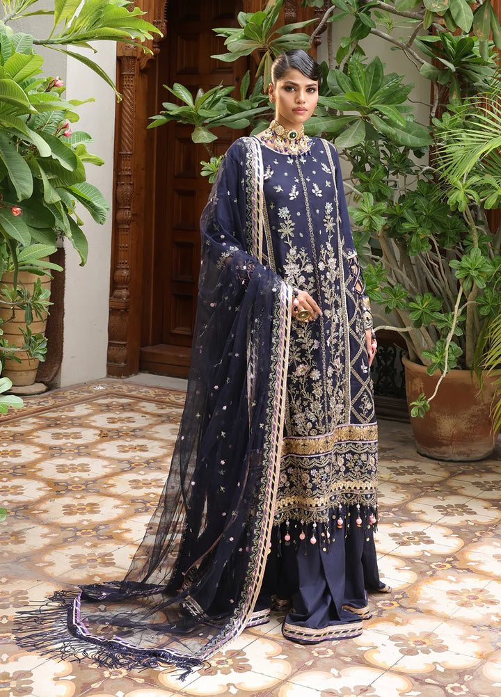 Nora By Salitex Embroidered Net Suit Unstitched 3 Piece SUNS24NO010UT - Formal Collection