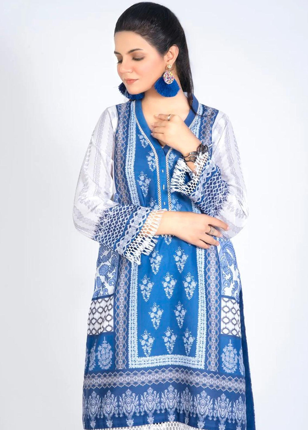 Norans Printed Lawn  Unstitched Kurti NRS23L NDPC-PR 11 - Summer Collection
