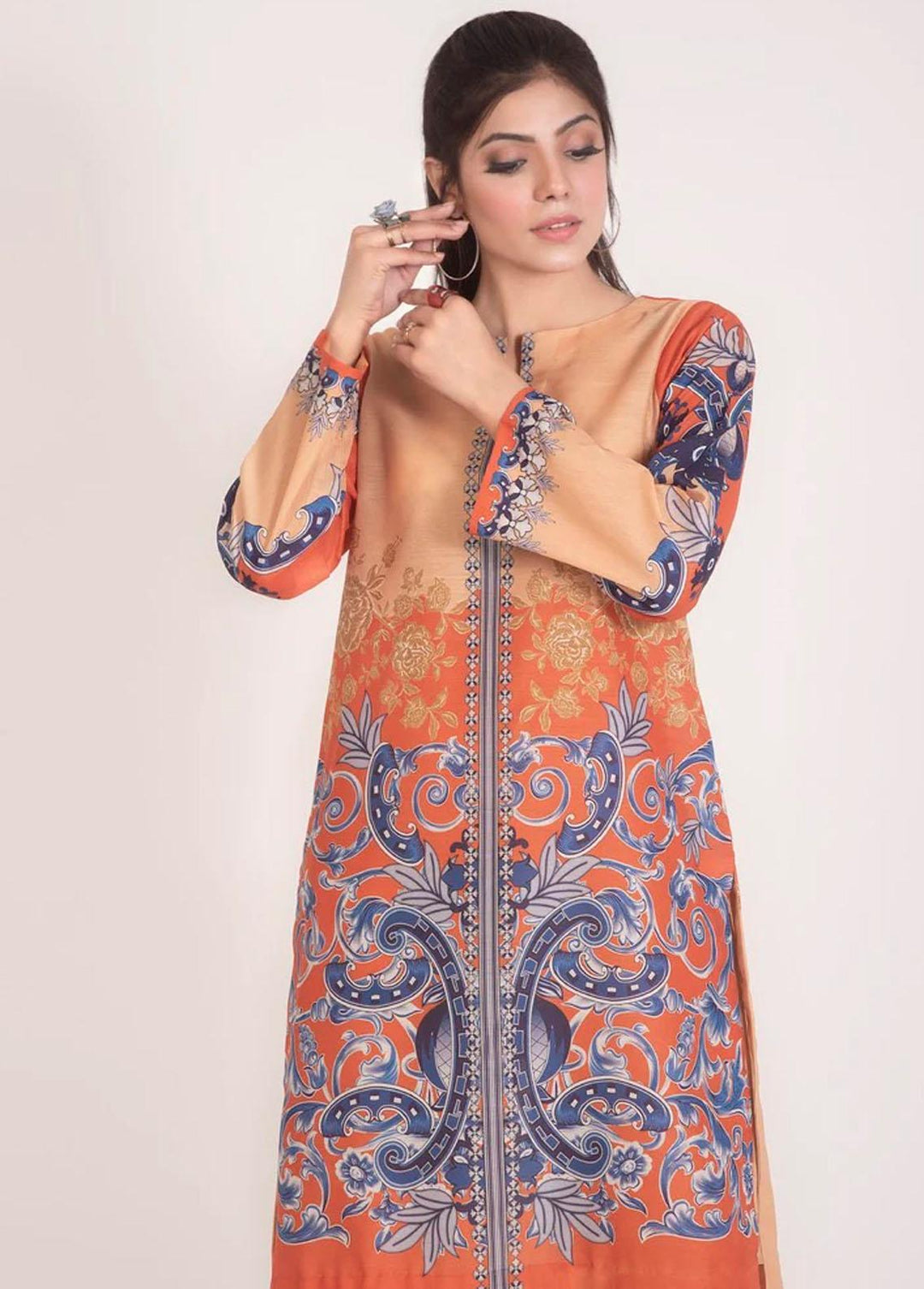 Norans Printed Lawn  Unstitched Kurti NRS23L NDPC-PR 12 - Summer Collection