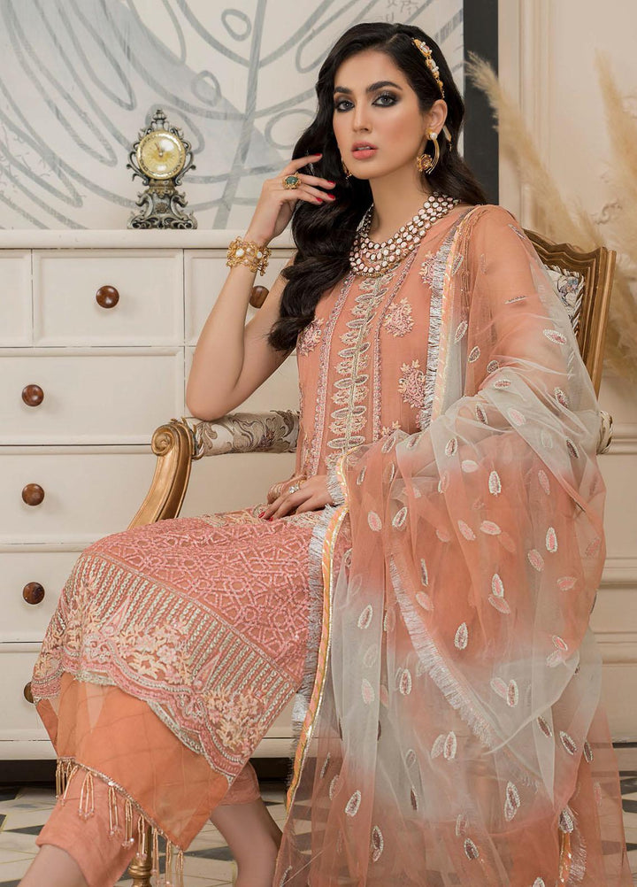 Nourang by Maryam's Embroidered Chiffon Suits Unstitched 3 Piece MRM21NC D-213 - Festive Collection