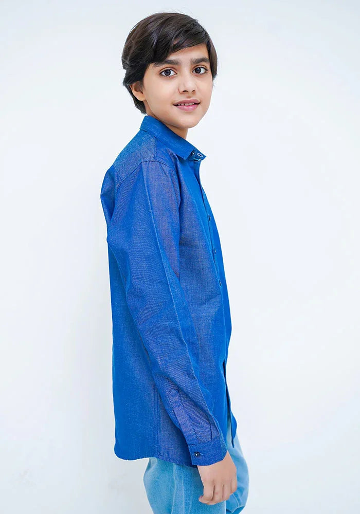 Ochre RTW Solids Boys 1 Piece Denim Shirt - Summer Collection