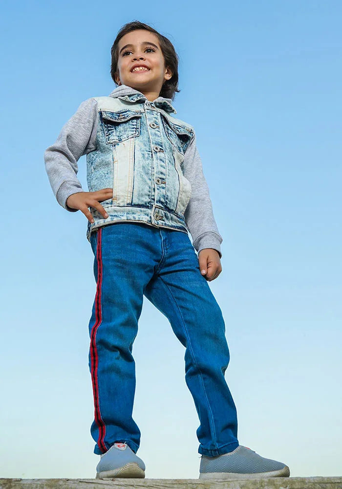 Ochre RTW Solids Boys Denim 1 Piece Boys Denim Jacket - Summer Collection