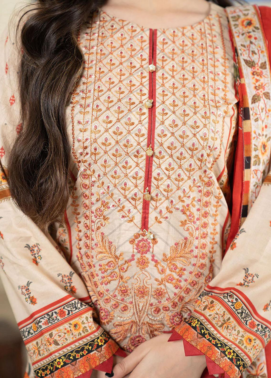 Nova By Safwa Embroidered Lawn Suits Unstitched 3 Piece SW23N NVC-06 - Summer Collection