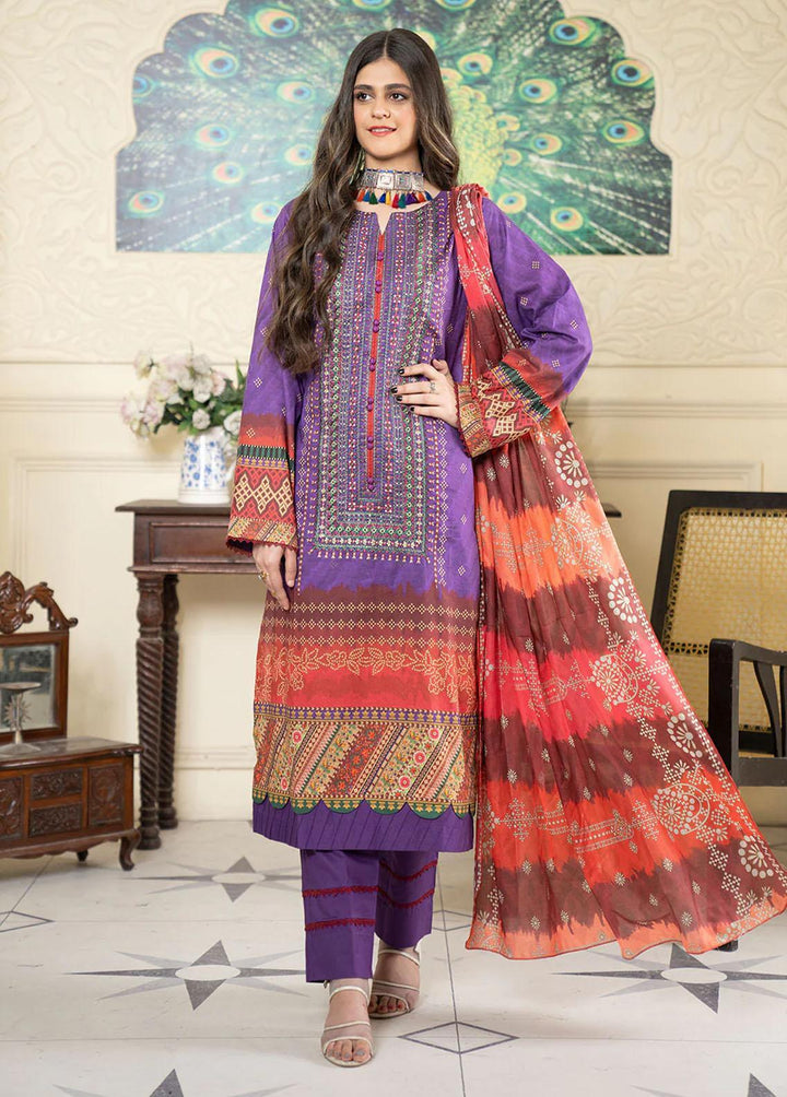 Nova By Safwa Embroidered Lawn Suits Unstitched 3 Piece SW23N NVC-07 - Summer Collection