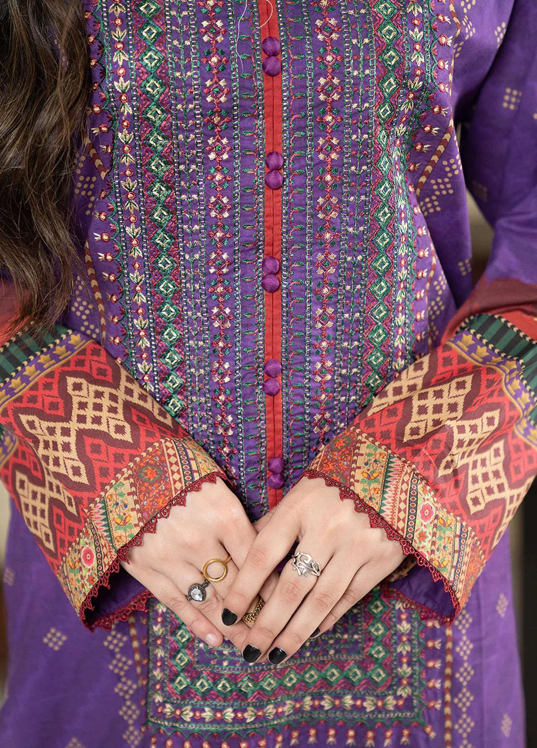 Nova By Safwa Embroidered Lawn Suits Unstitched 3 Piece SW23N NVC-07 - Summer Collection