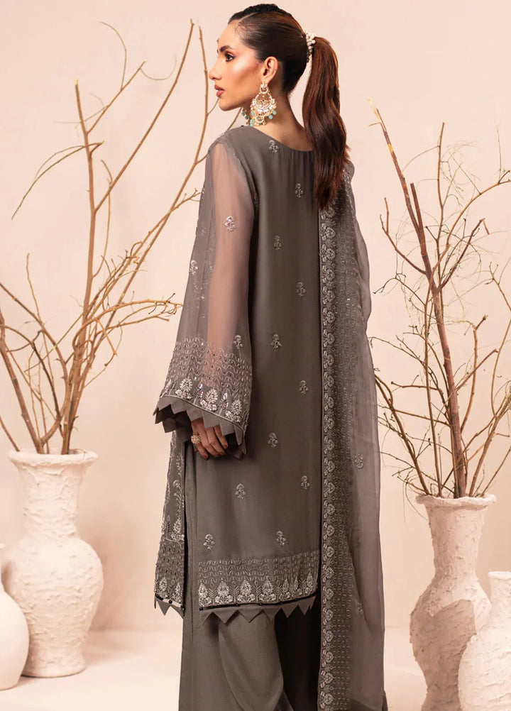Nur By Shamooz Embroidered Chiffon Suit Unstitched 4 Piece SHM24N SU-099 - Formals Collection
