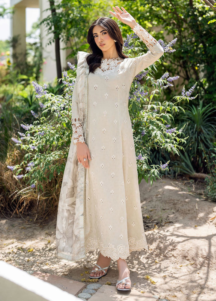 Nura by Zarif Embroidered Lawn Suits Unstitched 3 Piece ZF25TL Nura-02 Isara - Summer Collection