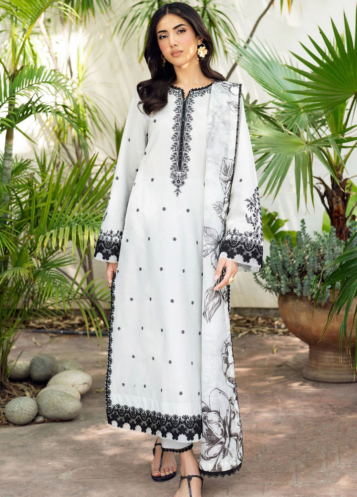 Nura by Zarif Embroidered Lawn Suits Unstitched 3 Piece ZF25TL Nura-05 Reeha - Summer Collection