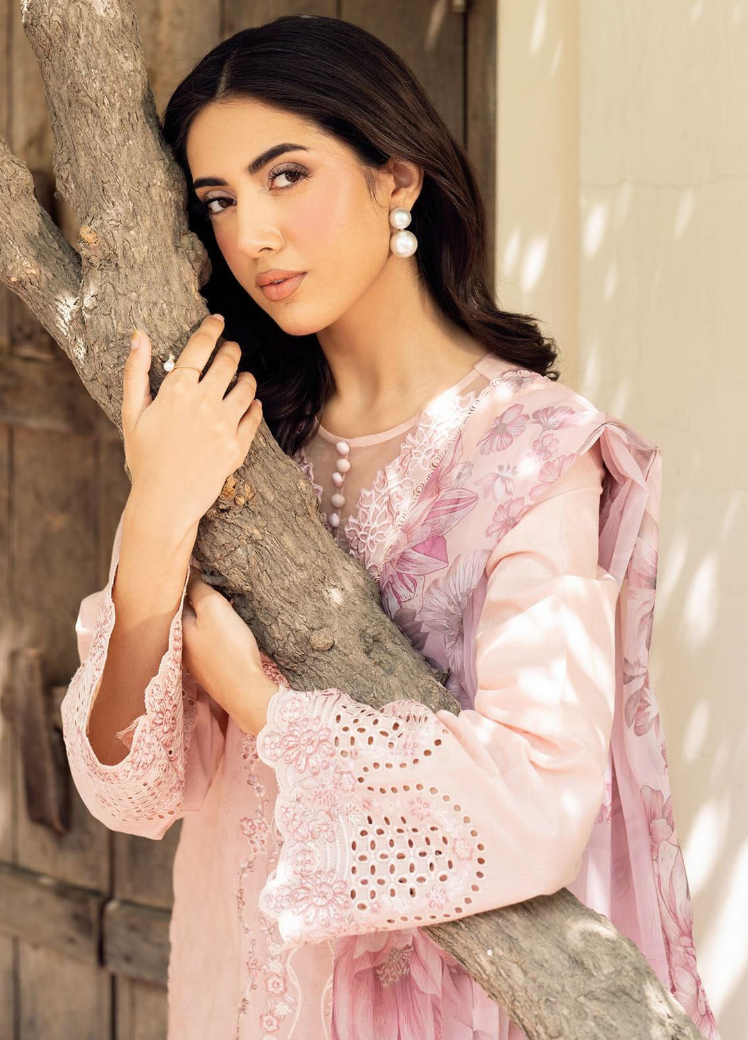 Nura by Zarif Embroidered Lawn Suits Unstitched 3 Piece ZF25TL Nura-09 Viyana - Summer Collection