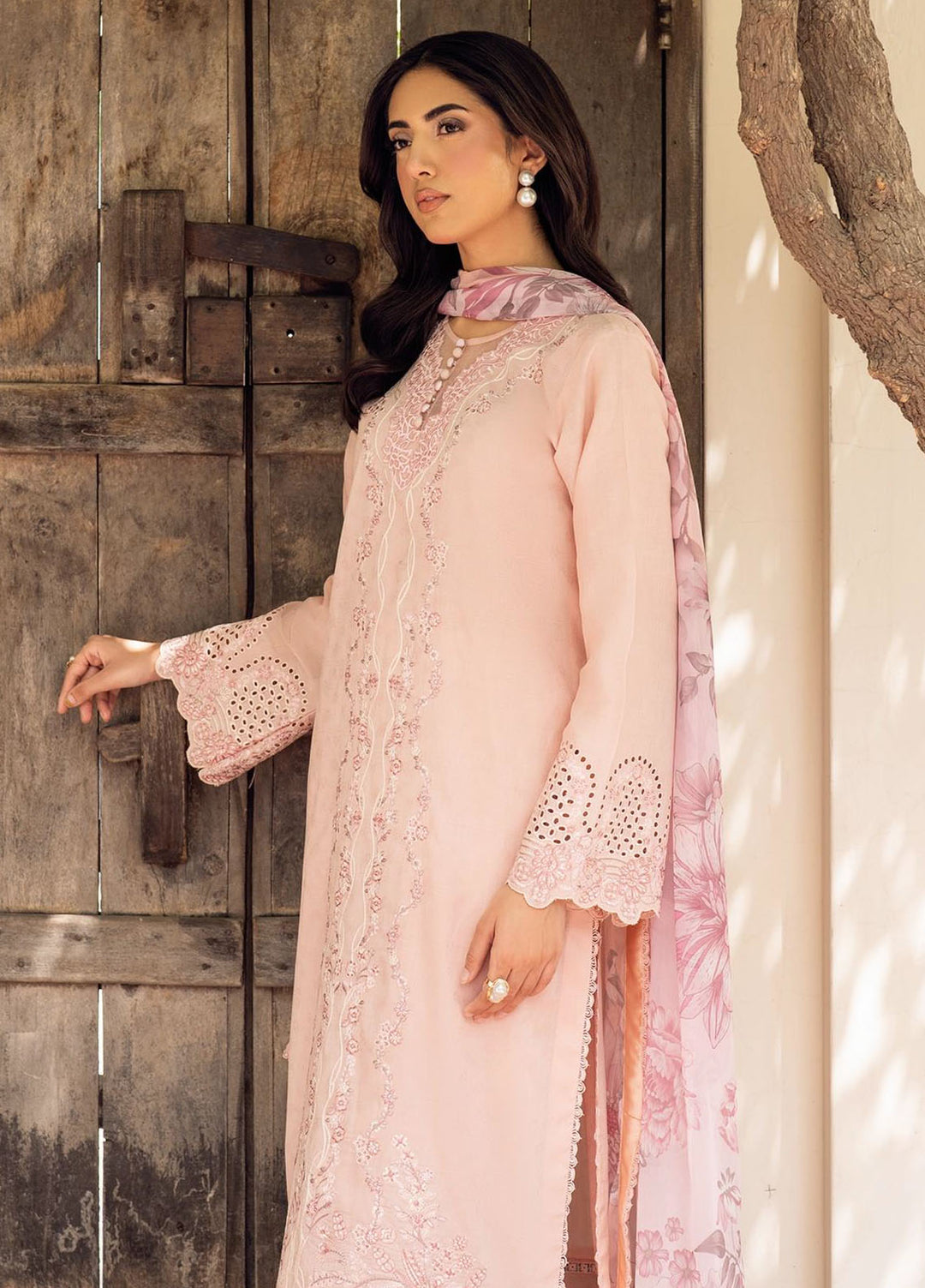 Nura by Zarif Embroidered Lawn Suits Unstitched 3 Piece ZF25TL Nura-09 Viyana - Summer Collection