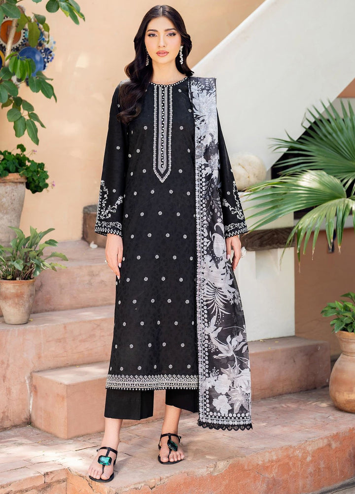Nura by Zarif Embroidered Lawn Suits Unstitched 3 Piece ZF25TL Nura-10 Milha - Summer Collection