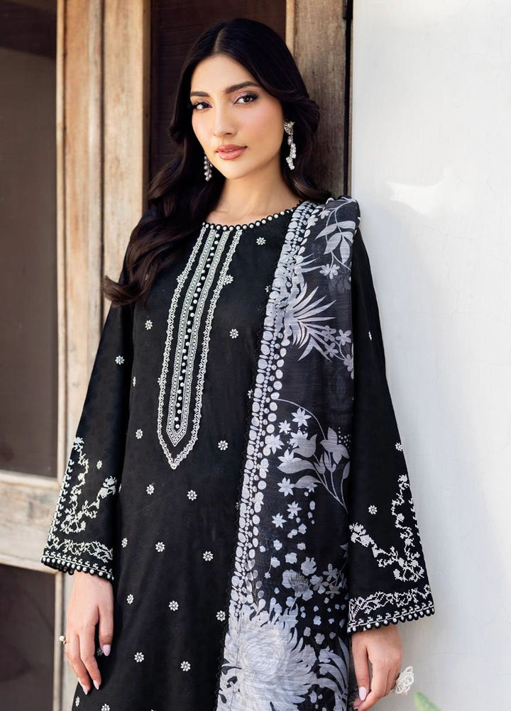 Nura by Zarif Embroidered Lawn Suits Unstitched 3 Piece ZF25TL Nura-10 Milha - Summer Collection