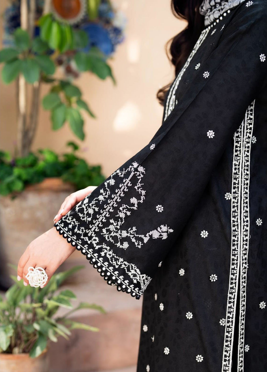 Nura by Zarif Embroidered Lawn Suits Unstitched 3 Piece ZF25TL Nura-10 Milha - Summer Collection