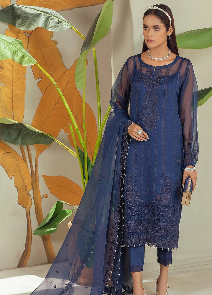 Nurani By Elegance Embroidered Organza Suits Unstitched 3 Piece ELG21N LAILA - Festive Collection