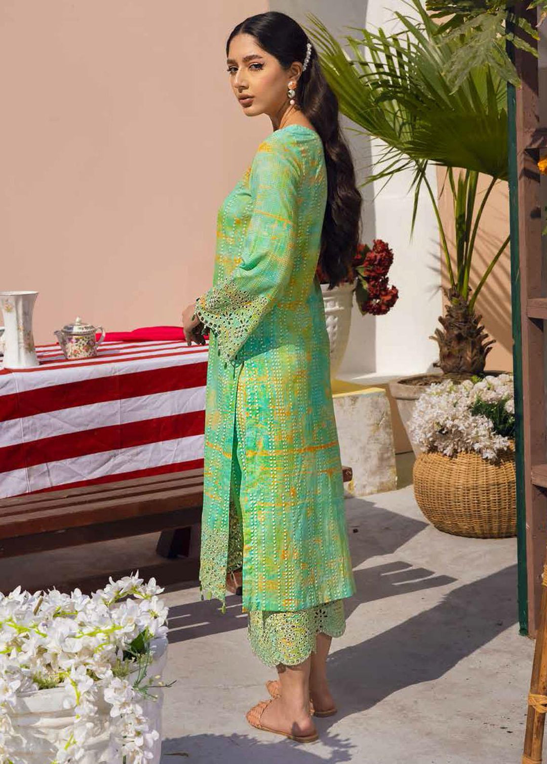 Ballerina By Nureh Embroidered Lawn Suits Unstitched 2 Piece NU22BL NU2- 33 - Summer Collection