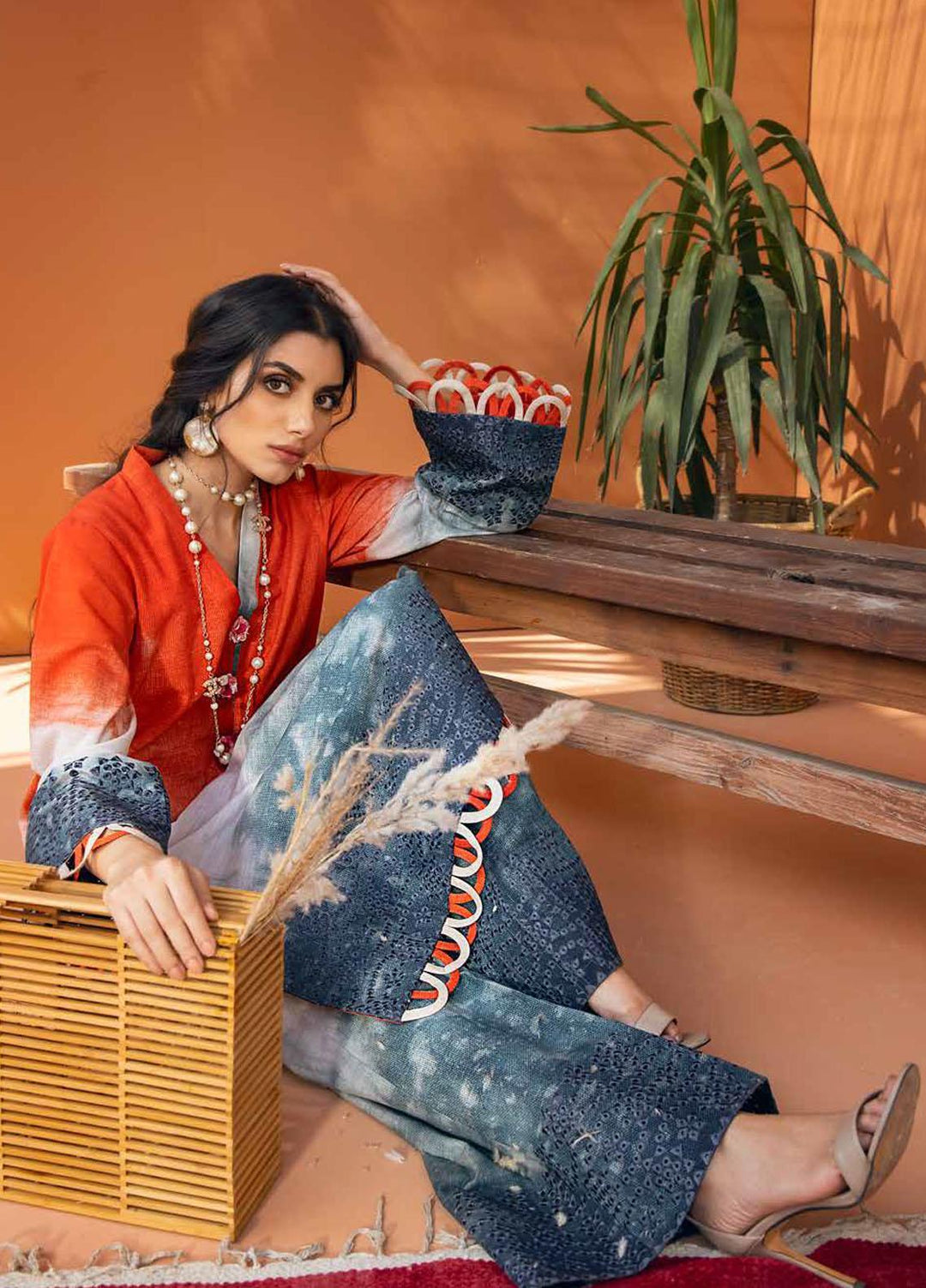 Nureh Embroidered Chikankari Khaddar Suits Unstitched 2 Piece NU21B-2 Carnival Boho NU2-14 - Winter Collection