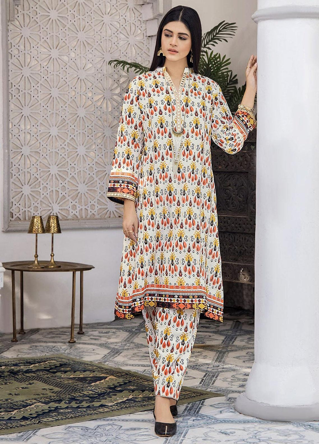 Nureh By Khas Printed Lawn Suits Unstitched 2 Piece KHS23N RKT-1702 - Summer Collection