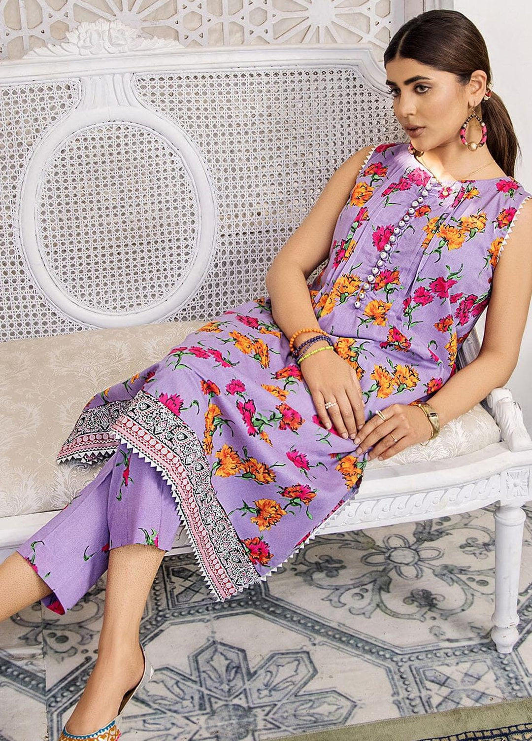 Nureh By Khas Printed Lawn Suits Unstitched 2 Piece KHS23N RKT-1706 - Summer Collection