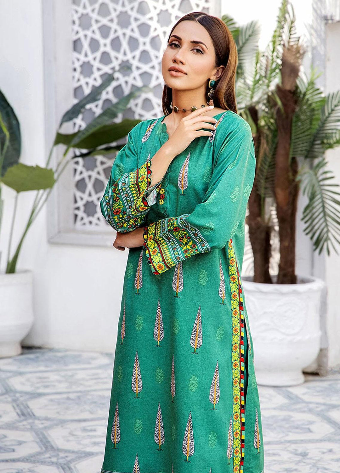 Nureh By Khas Printed Lawn Suits Unstitched 2 Piece KHS23N RKT-1708 - Summer Collection