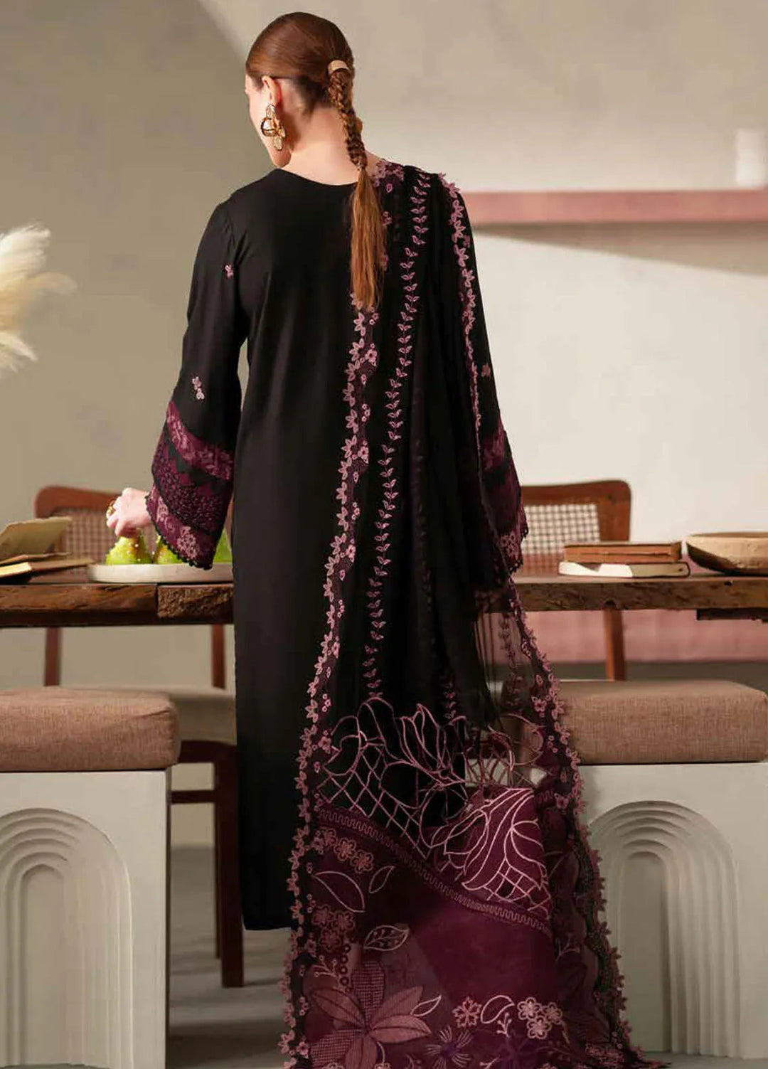 Nureh Embroidered Karandi Suit Unstitched 3 Piece NU24EK NE-105 - Winter Collection