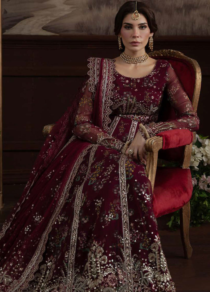 Nureh Embroidered Chiffon Suits Unstitched 4 Piece Suit NU25ELU NEL-72 - Luxury Collection