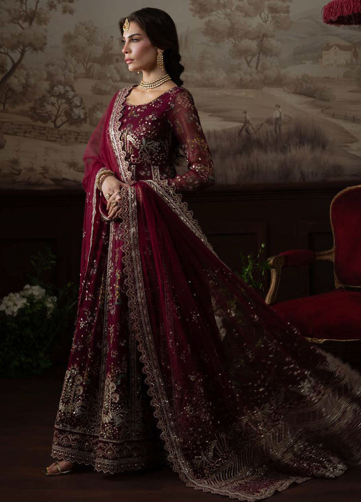 Nureh Embroidered Chiffon Suits Unstitched 4 Piece Suit NU25ELU NEL-72 - Luxury Collection