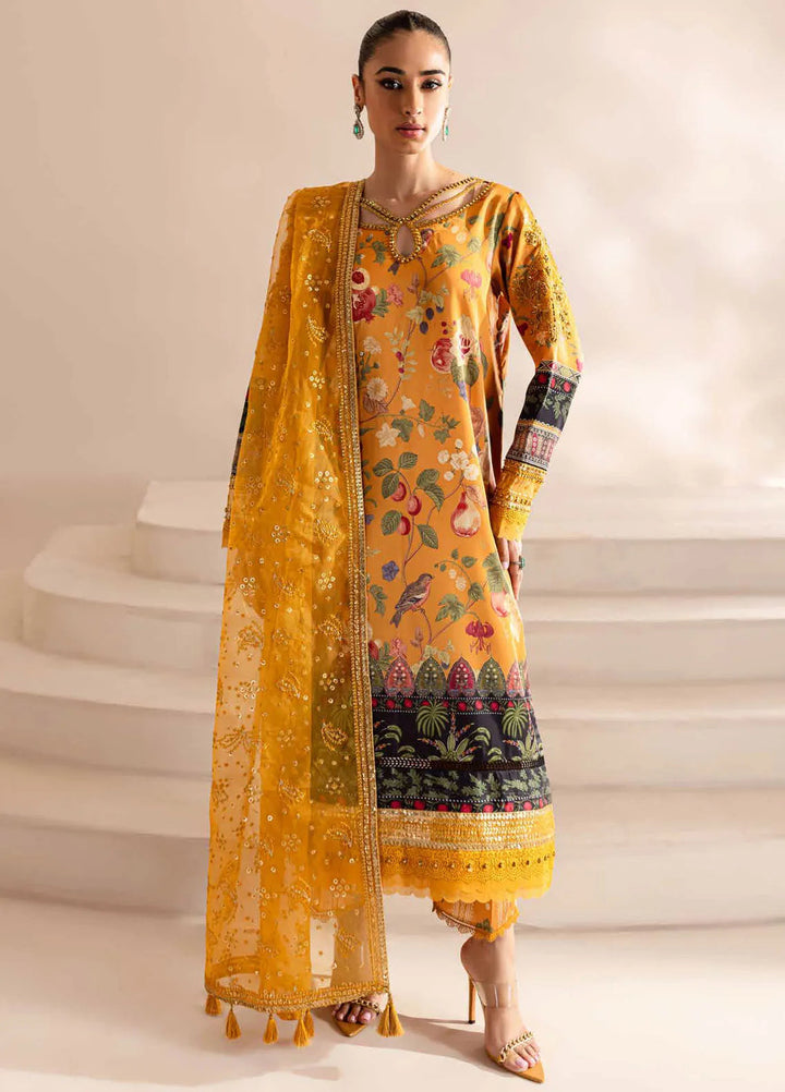 Nureh Embroidered Silk Suits Unstitched 3 Piece NU24TS S-14 - Winter Collection
