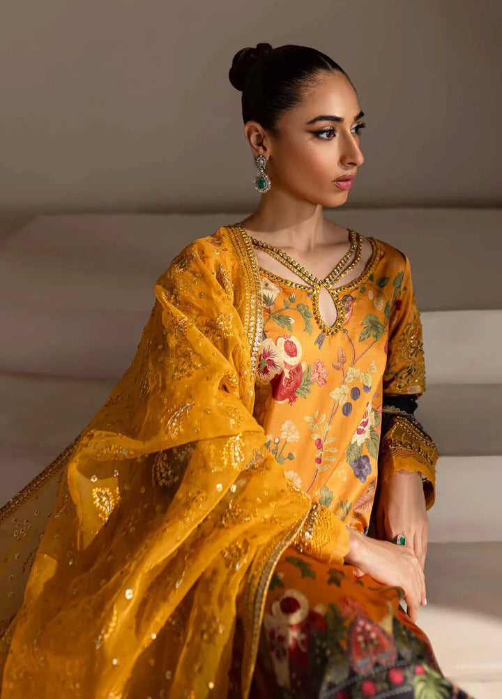 Nureh Embroidered Silk Suits Unstitched 3 Piece NU24TS S-14 - Winter Collection