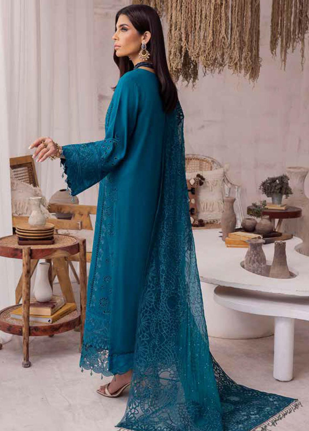 Nureh Embroidered Karandi Suits Unstitched 3 Piece NU23EK NE-42 - Winter Collection