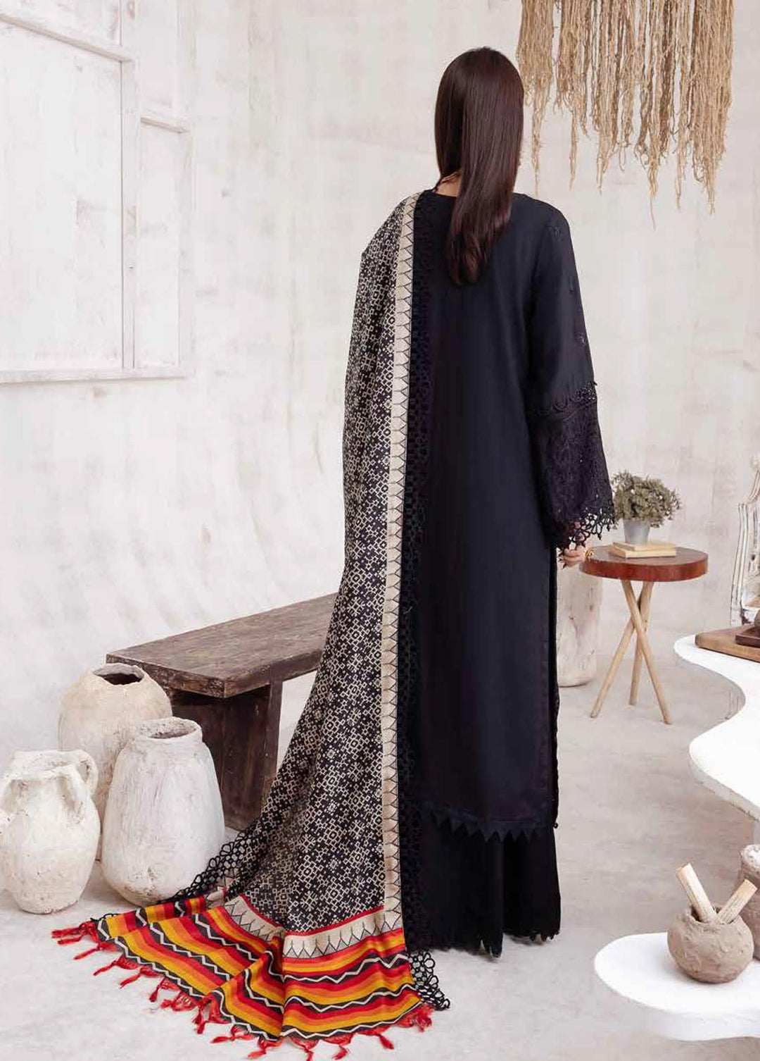 Nureh Embroidered Karandi Suits Unstitched 3 Piece NU23EK NE-46 - Winter Collection
