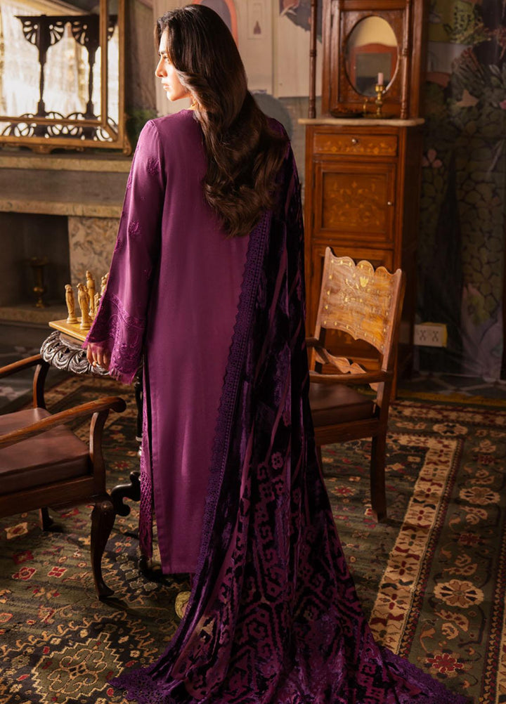 Nureh Embroidered Leather Peach Suits Unstitched 3 Piece NU23ELW NE-61 - Winter Collection