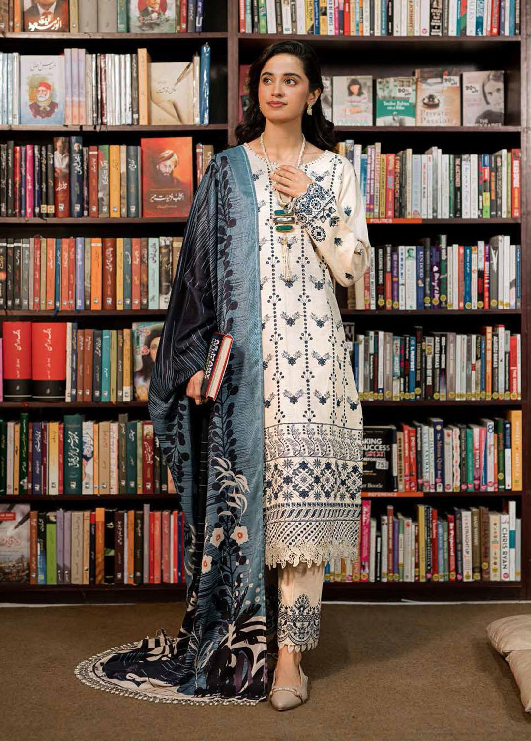 Girl Glam By Nureh Embroidered Chikankari Suits Unstitched 3 Piece NU22GG NU2-71 - Winter Collection