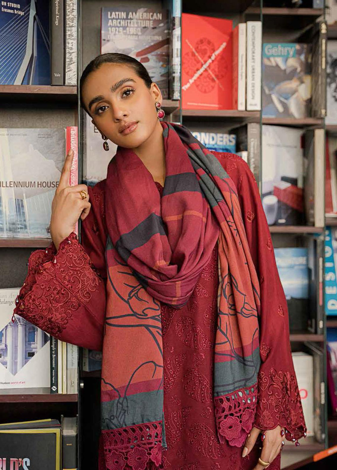 Girl Glam By Nureh Embroidered Chikankari Suits Unstitched 3 Piece NU22GG NU2-74 - Winter Collection