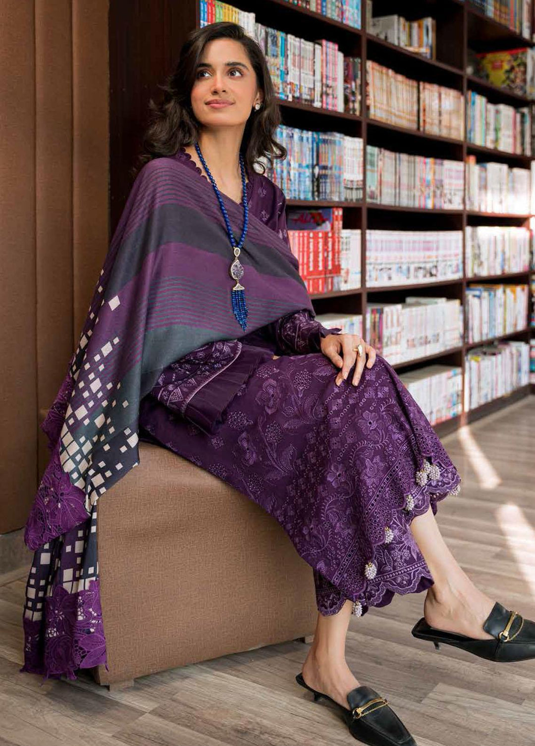 Girl Glam By Nureh Embroidered Chikankari Suits Unstitched 3 Piece NU22GG NU2-77 - Winter Collection