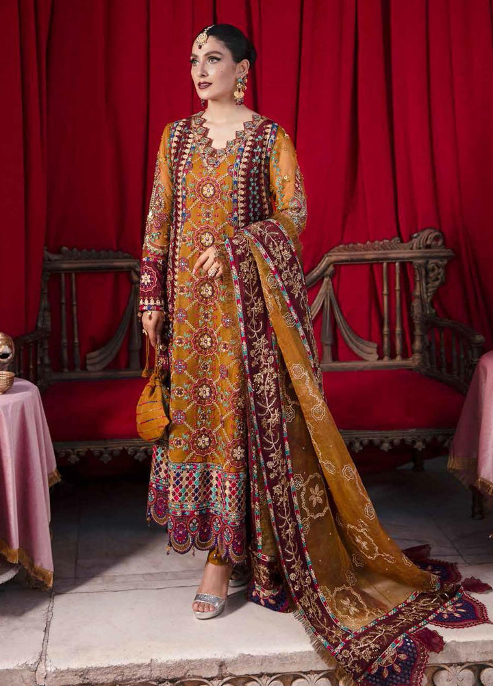 Jhoomro By Nureh Embroidered Organza Suits Unstitched 4 Piece NU22JH NL-40 Gulshan - Luxury Wedding Collection