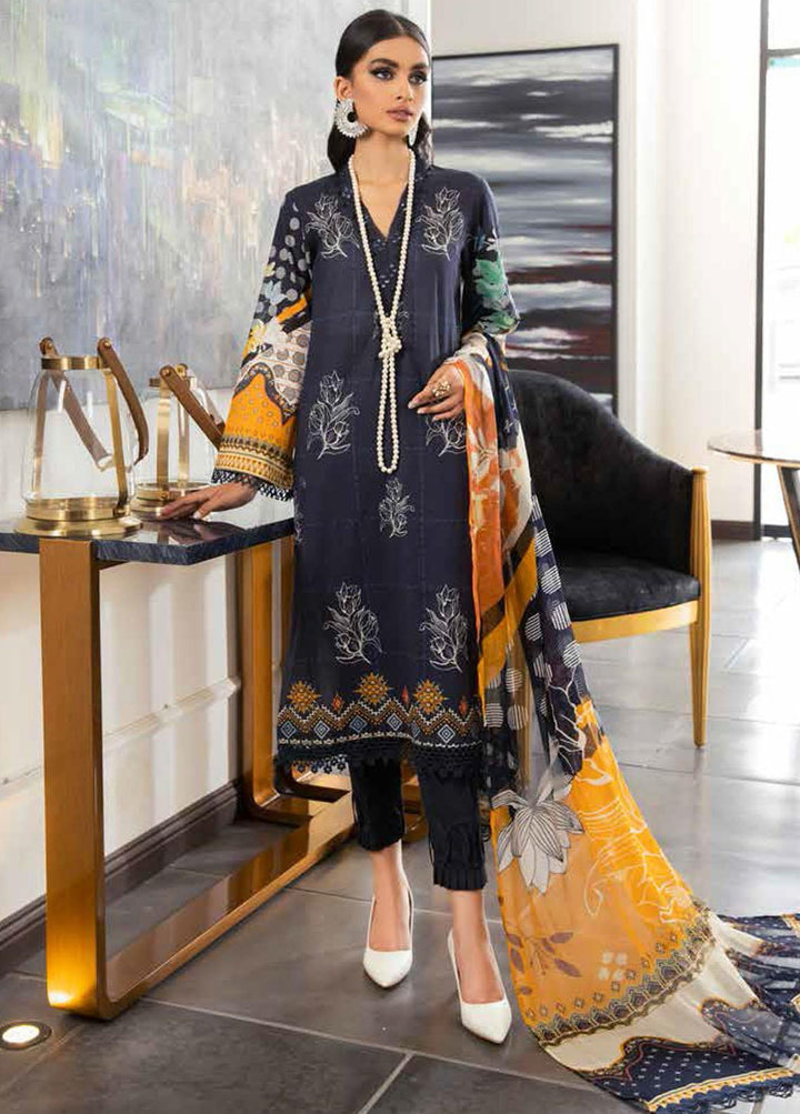 Signature Prints By Nureh Printed Lawn Suits Unstitched 3 Piece NU22SP SP-17 - Summer Collection