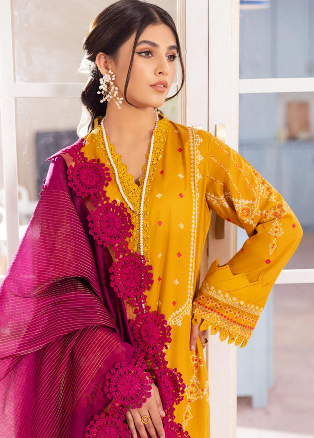Nureh Printed Lawn Suits Unstitched 3 Piece NU23SP SP-49 - Summer Collection