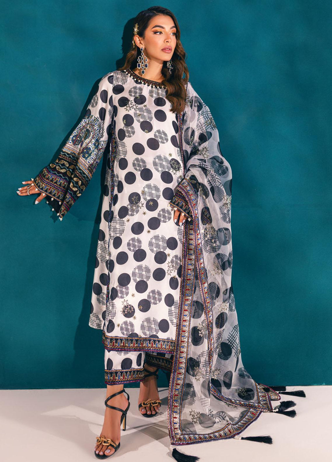 Nureh Embroidered Silk Suits Unstitched 3 Piece NU23TSL S-03 - Formal Collection