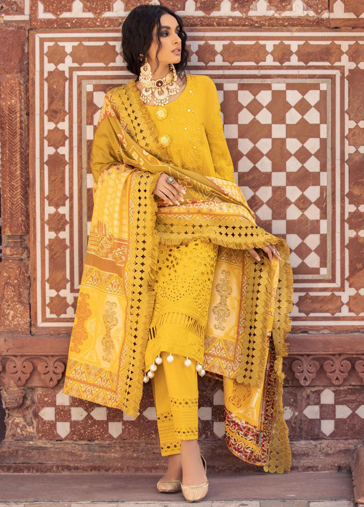 Nureh Embroidered Leather Peach Suits Unstitched 3 Piece NU21LP NE-09 PARISHAY - Winter Collection