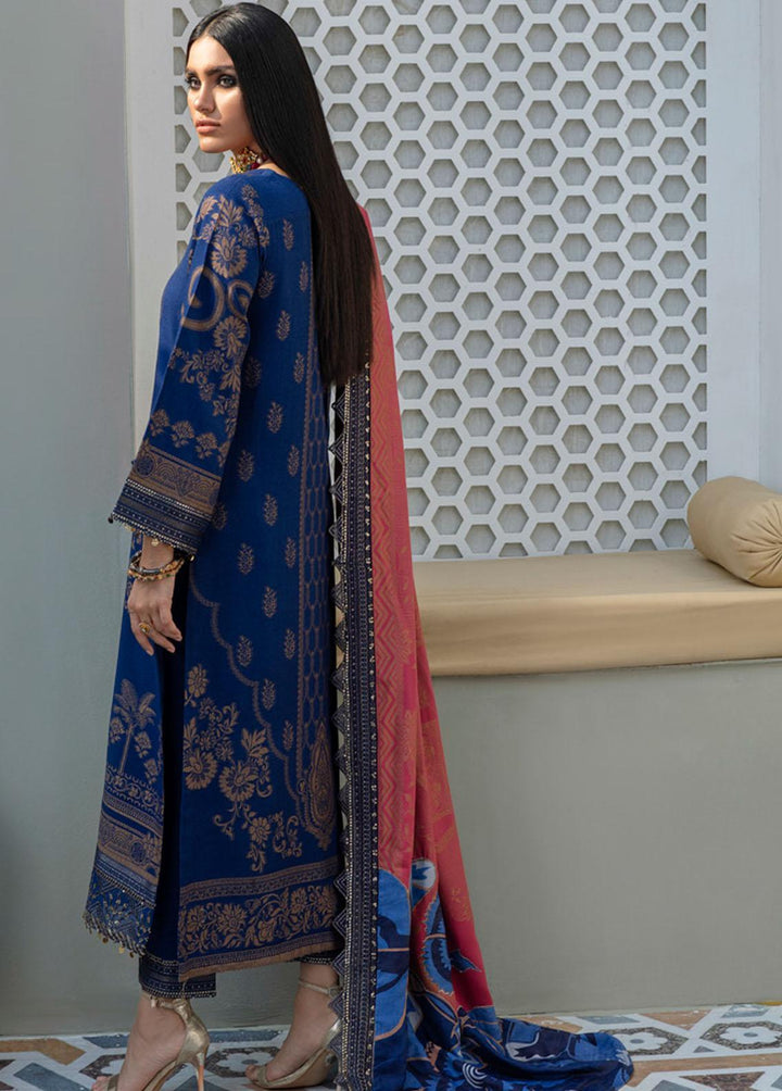 Nureh Embroidered Leather Peach Suits Unstitched 3 Piece NU21EJ NJ-19 Moroccan Jewel - Winter Collection